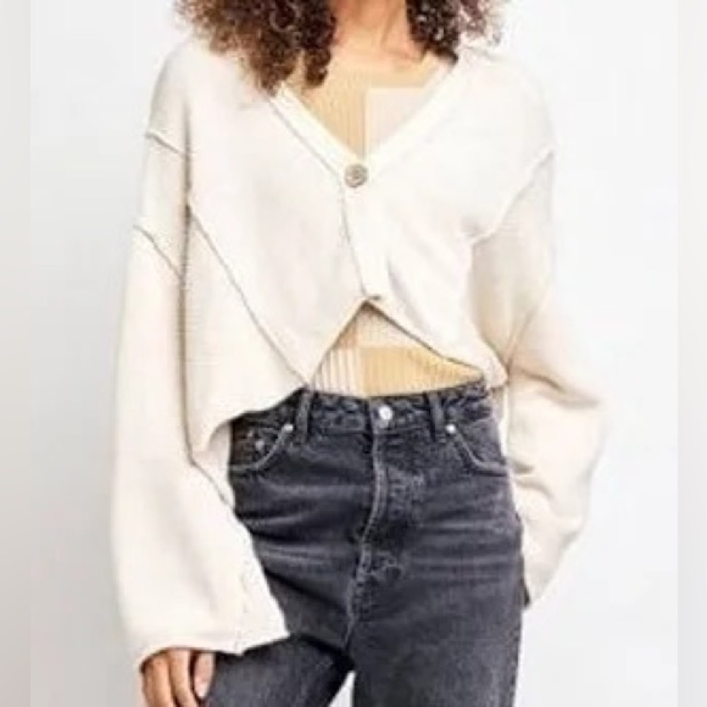 We the free Tera cropped cardigan